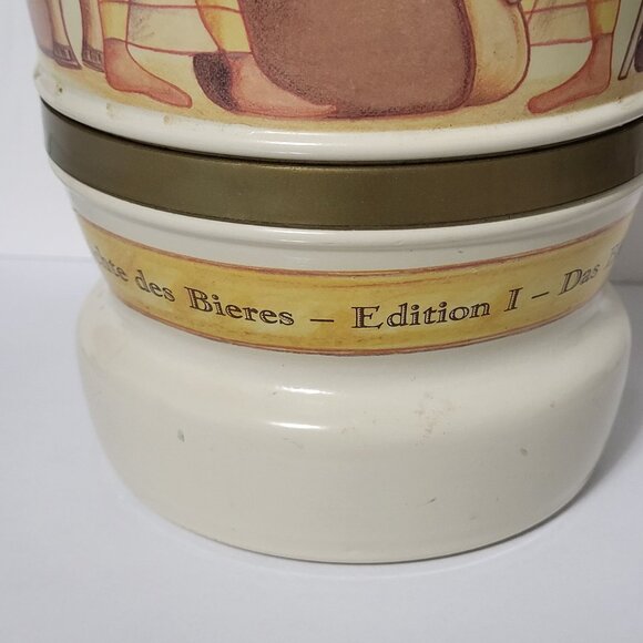 Vintage Braumeister-Krug Ceramic Beer Stein Jug Pitcher Plastic Handle Flip Top - Picture 10 of 16